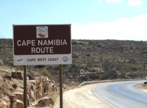 road sign on n7 route to namaqualand